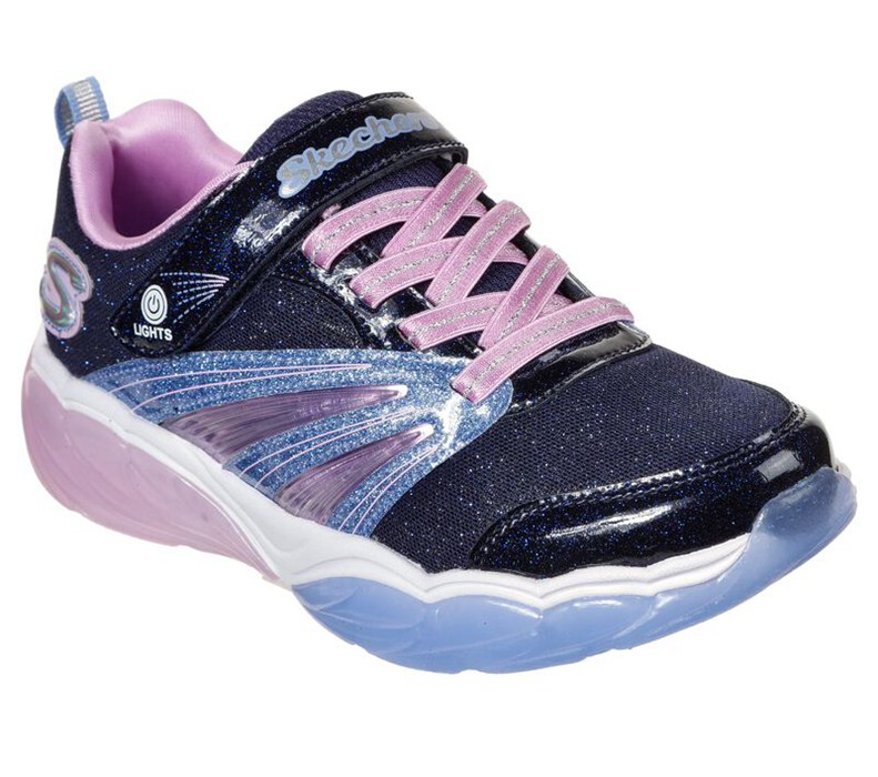 Skechers Lights: Fusion Flash - Girls Sneakers Navy/Pink [AU-XF4168]